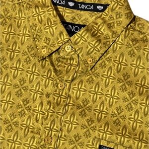 Tanoa Men's Gold Patterned Shirt